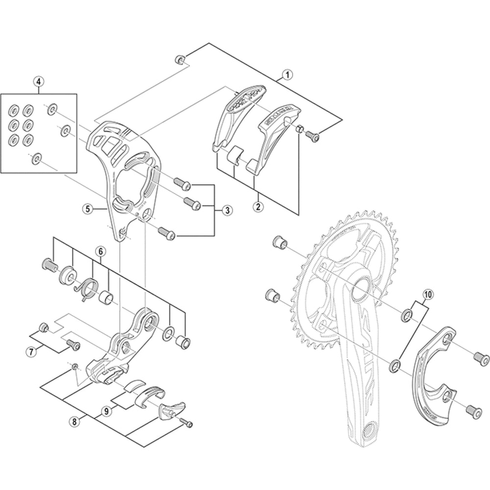 Shimano SM-CD50 Lower guide fixing bolt unit, M8 x 12 mm