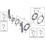 Shimano FC-M4000 Alivio 9 speed triple inner chainring 22T + chain protector