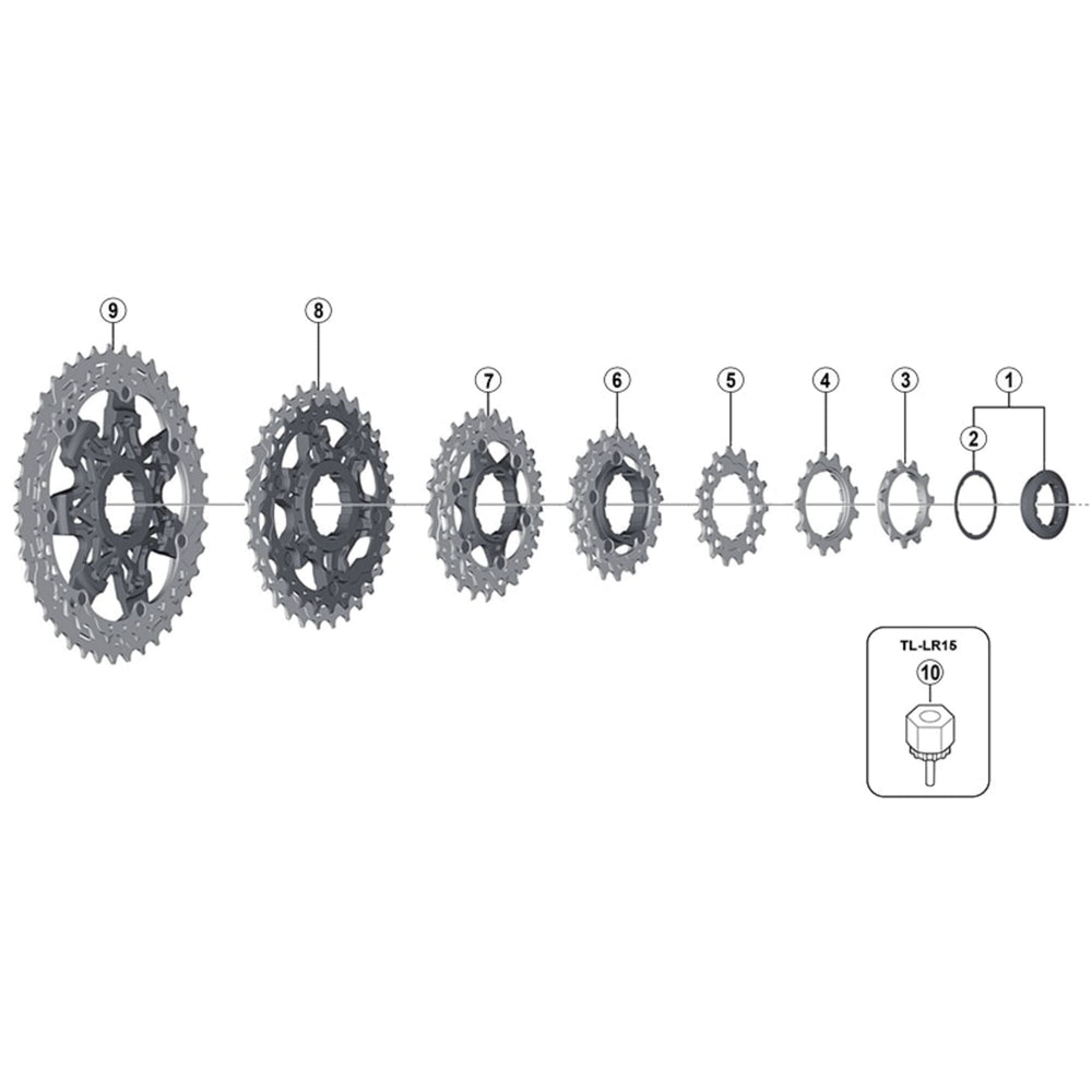 Shimano CS-M9000 lock-ring and spacer