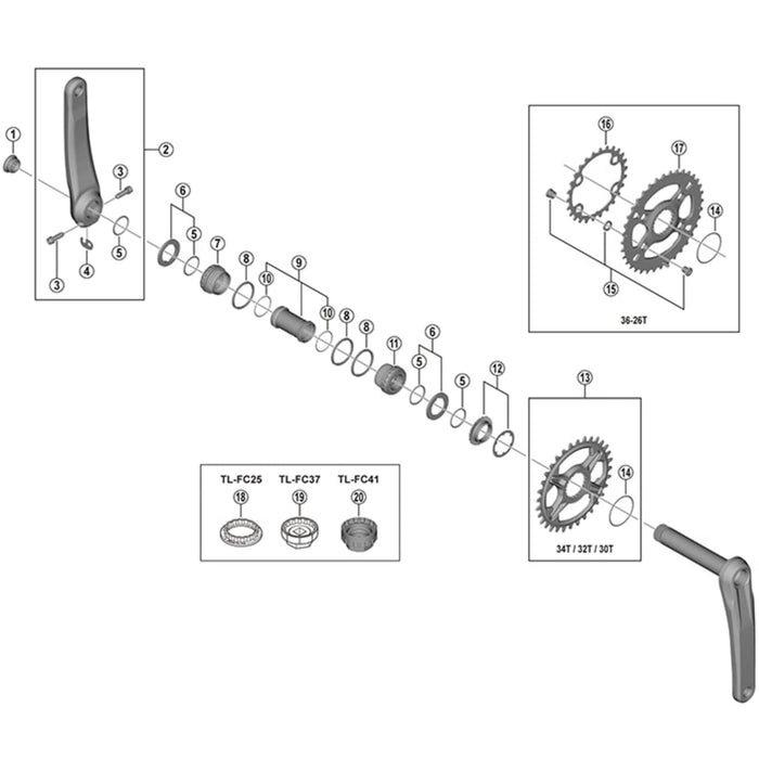 Shimano FC-M9020-B1 Spacer and Ring