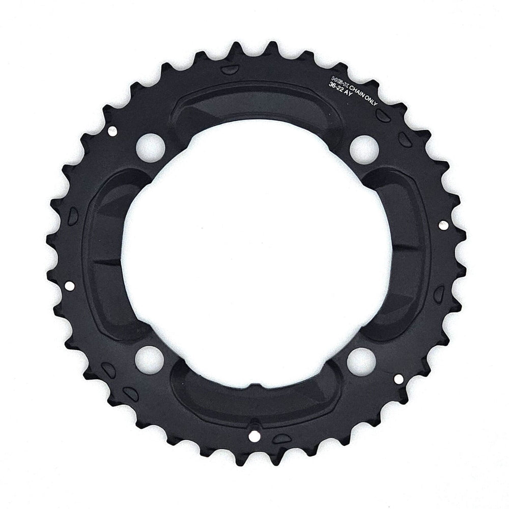 FC-M617 Deore 10 speed double outer chainring, 36T-AY