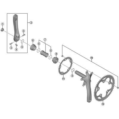 Shimano FC-RS400 Tiagra 10 speed inner chainring 34T-NA for 50/34T black
