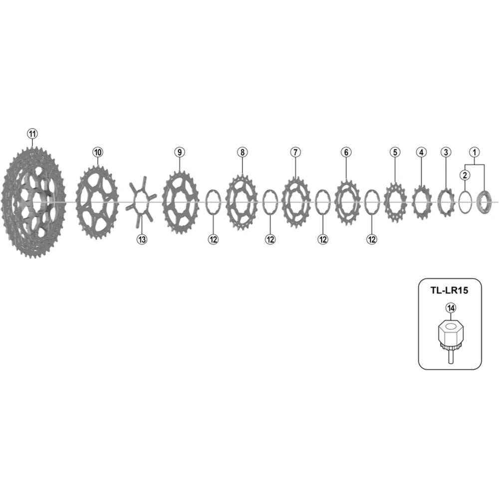 Shimano CS-M7000 lock ring and spacer