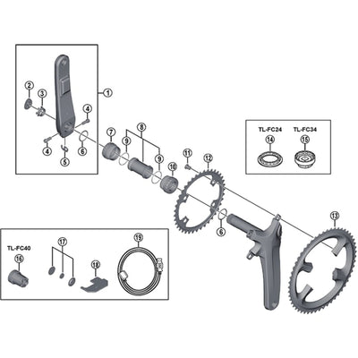 FC-R9100 Dura Ace 11 speed outer chainring 50T-MS for 50/34T