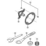 Shimano SM-CRE80 gear fixing bolt and nut, M8 x 8.5 mm, pack of 4