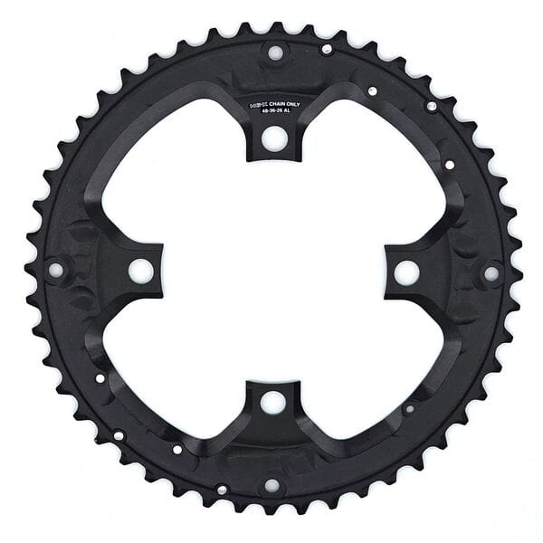 FC-T6010 10 speed triple outer chainring, 48T, for chain guard, black