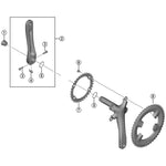 FC-RS510 left hand crank arm unit, 172.5 mm