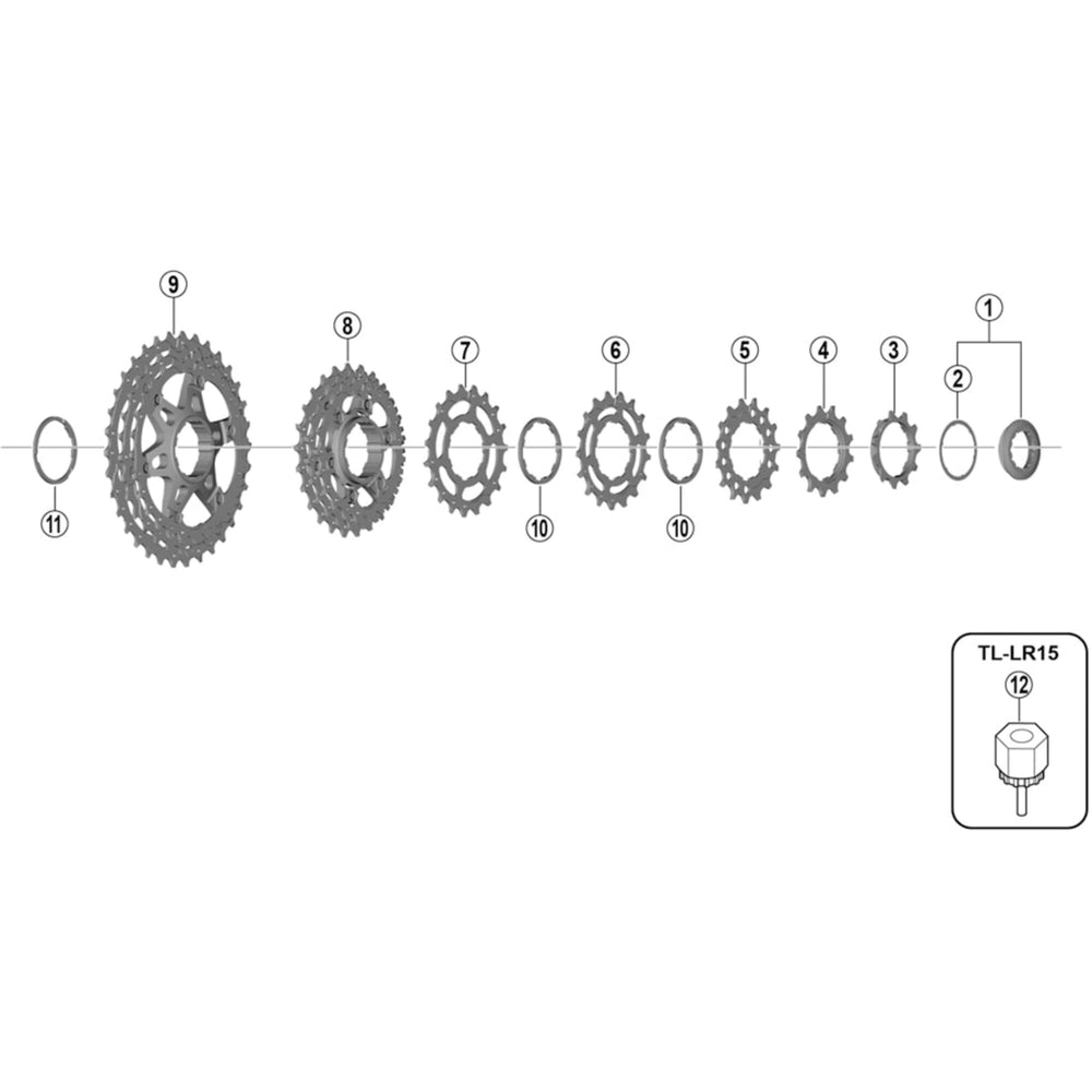 Shimano CS-HG800-11 lock ring and spacer