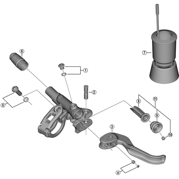 Shimano BL-M9100 lever axle
