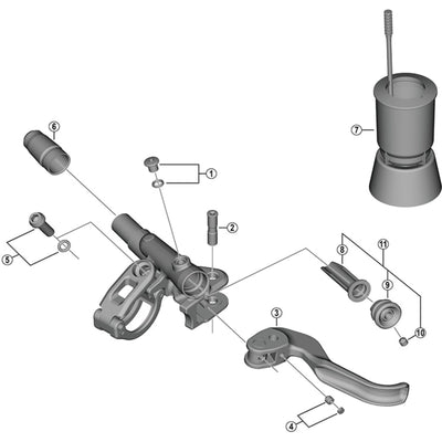 Shimano BL-M9100 lever axle