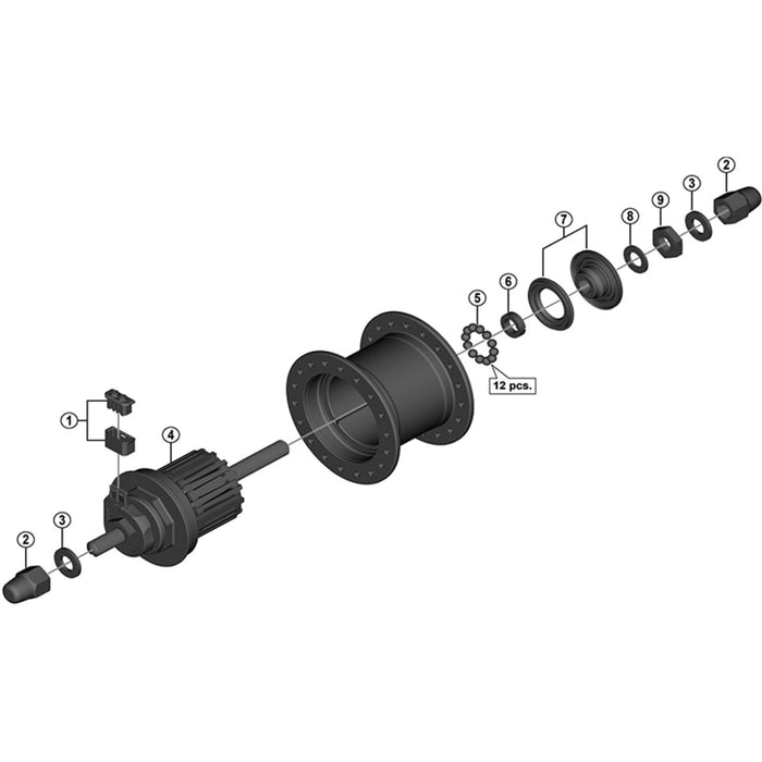 Shimano DH-3D30-NT washer 2 mm