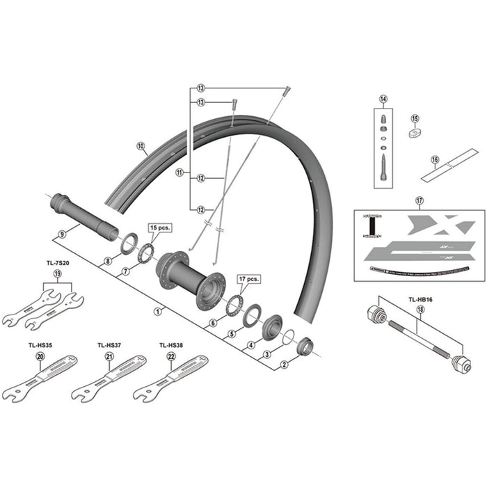 Shimano HB-M618 right hand cone with dust cap