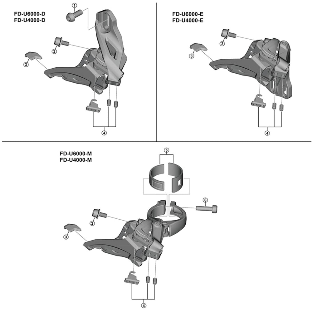 Shimano FD-R2000 clamp band adapter, 31.8 mm