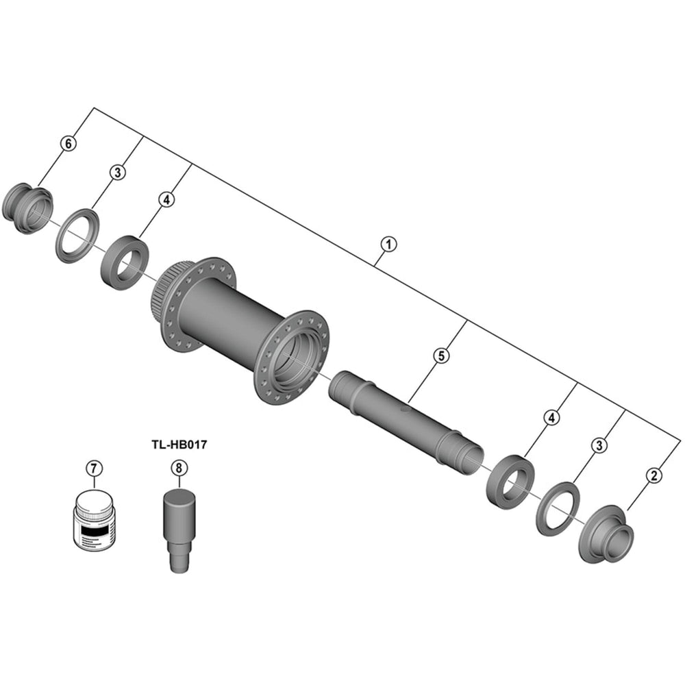 Shimano HB-M9210-B hub axle