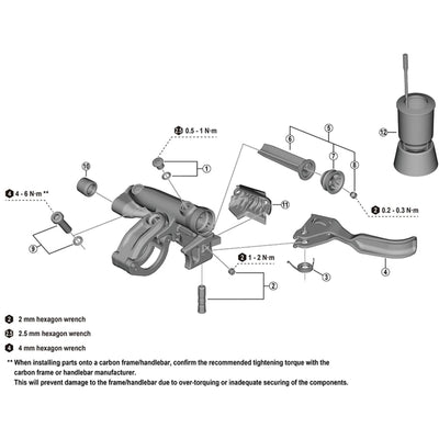 Shimano BL-M8200 lever axle and fixing screw