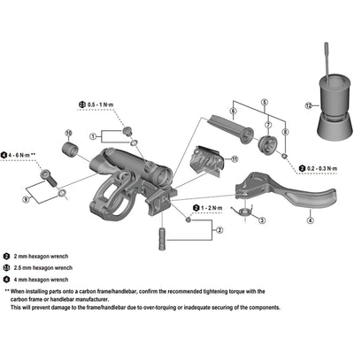 Shimano BL-M9220 fixing spring L and spacer
