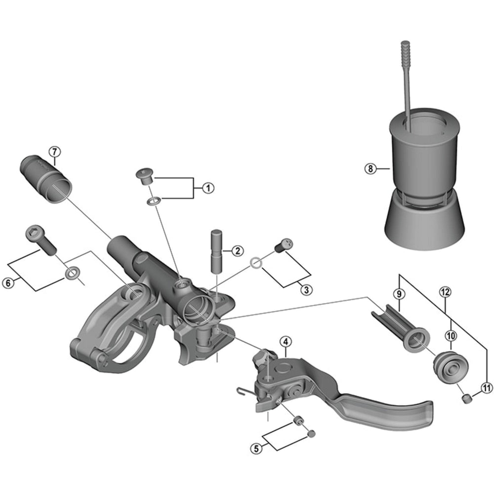 Shimano BL-M8100 clamp bolt and O-Ring