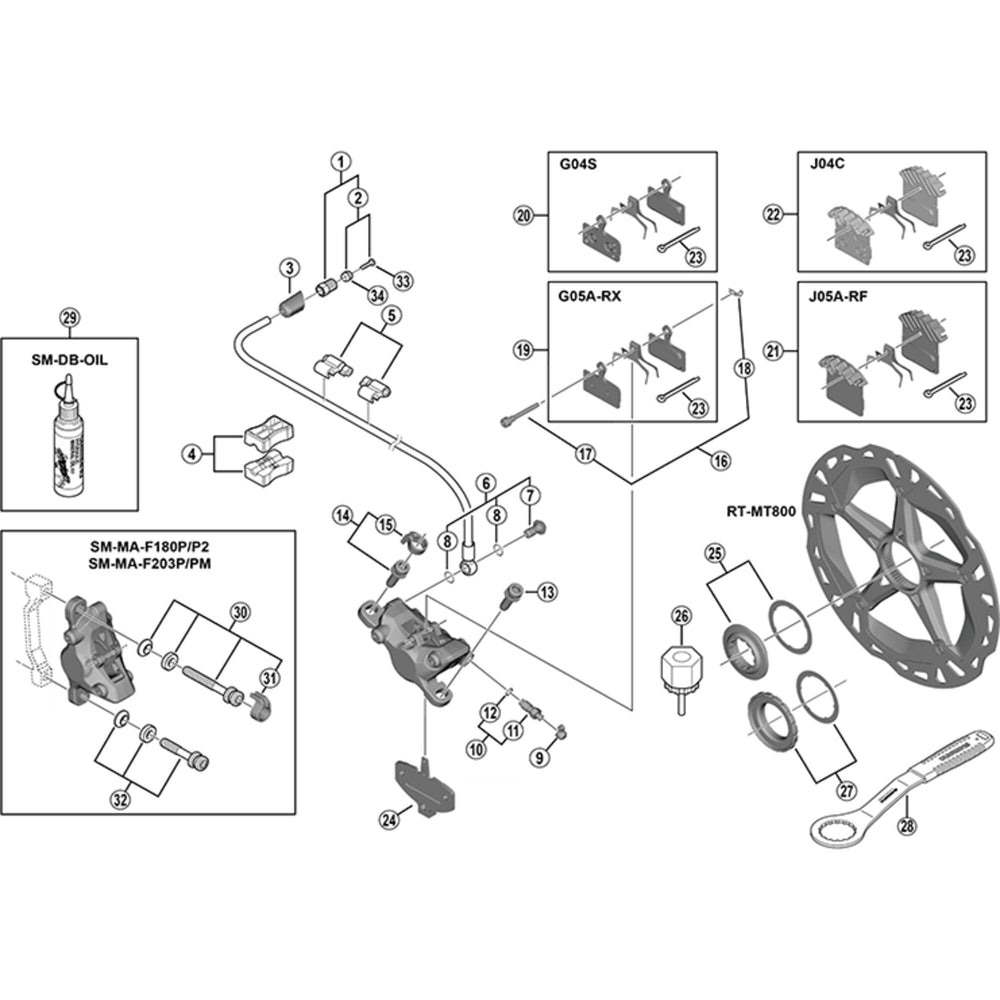 Shimano BR-M8100 banjo bolt and O-Ring