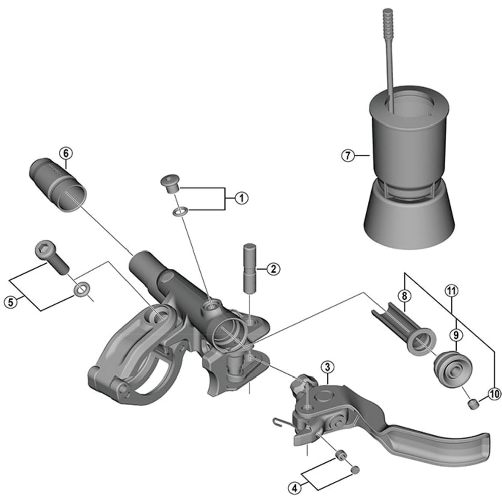 Shimano BL-M7100 left hand lever member unit