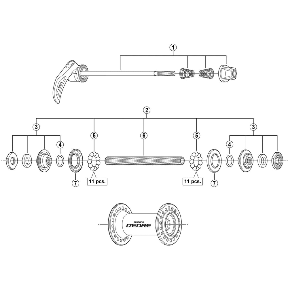 Shimano HB-M590 lock nut unit