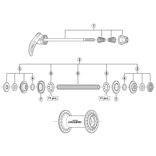 Shimano HB-M590 lock nut unit