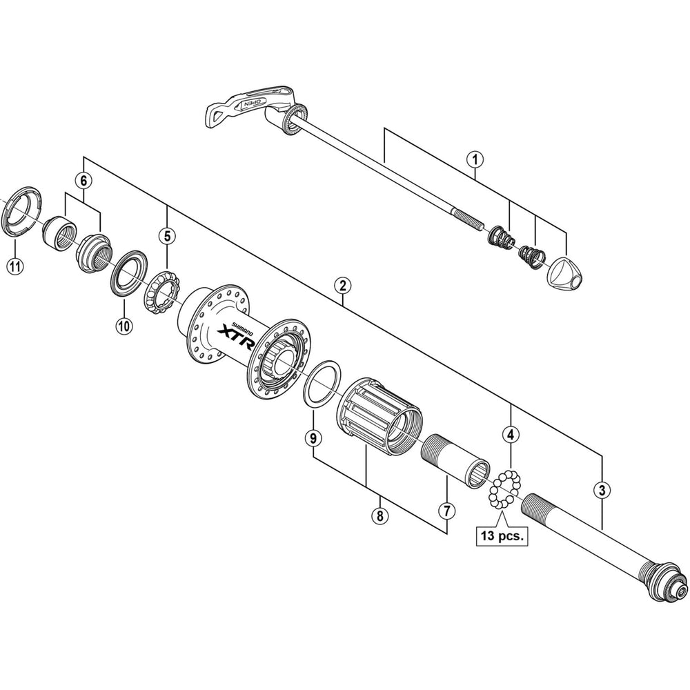 Shimano FH-M970 axle