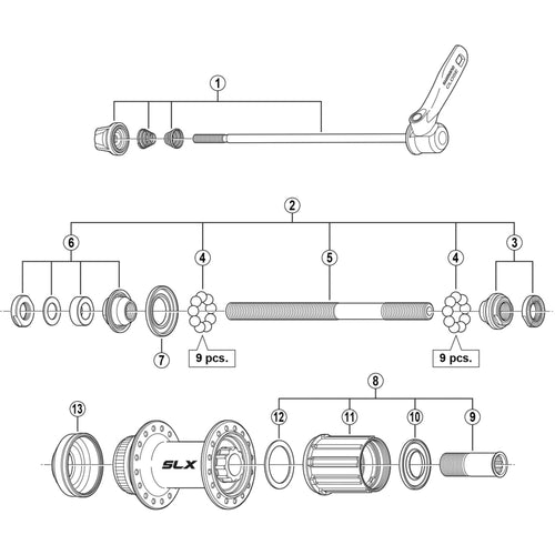 Shimano FH-M665 body fixing bolt