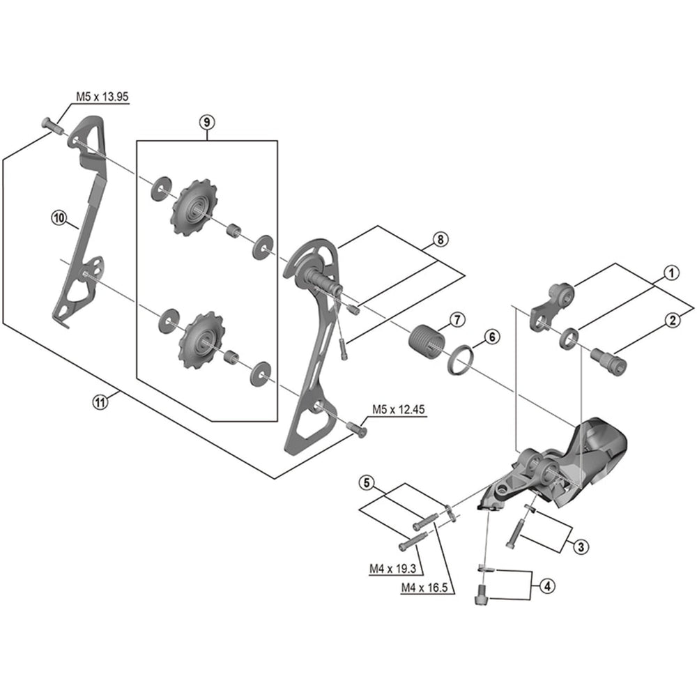 Shimano RD-T6000 outer plate assembly