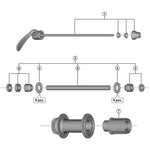 Shimano FH-MT200-B complete hub axle