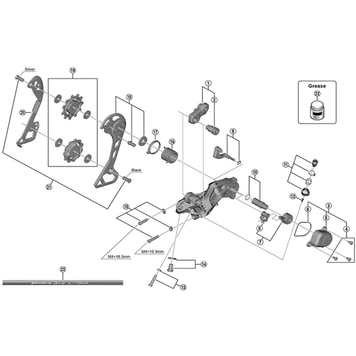 Shimano RD-RX812 cable fixing bolt and plate