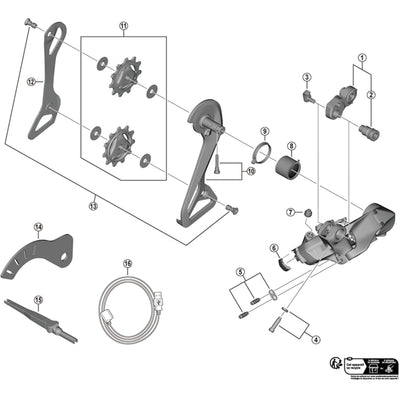 Shimano RD-R9250 inner plate