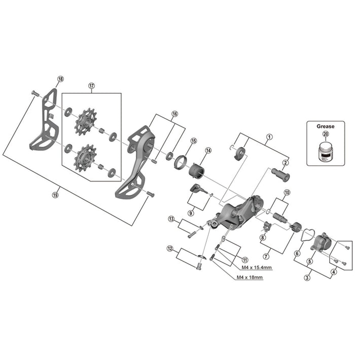 Shimano RD-M5100 bracket axle unit