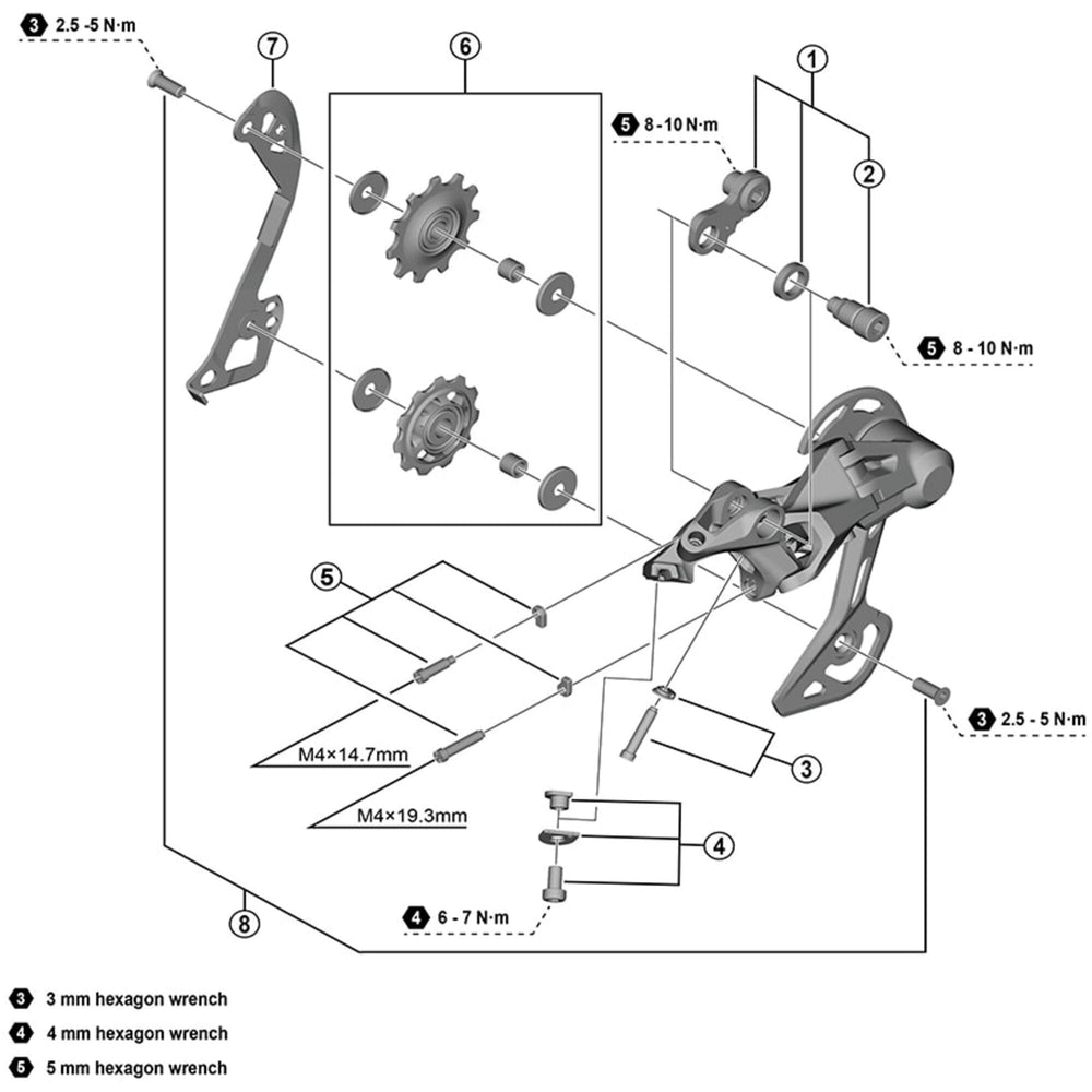 Shimano RD-M5120-B bracket axle unit for normal type