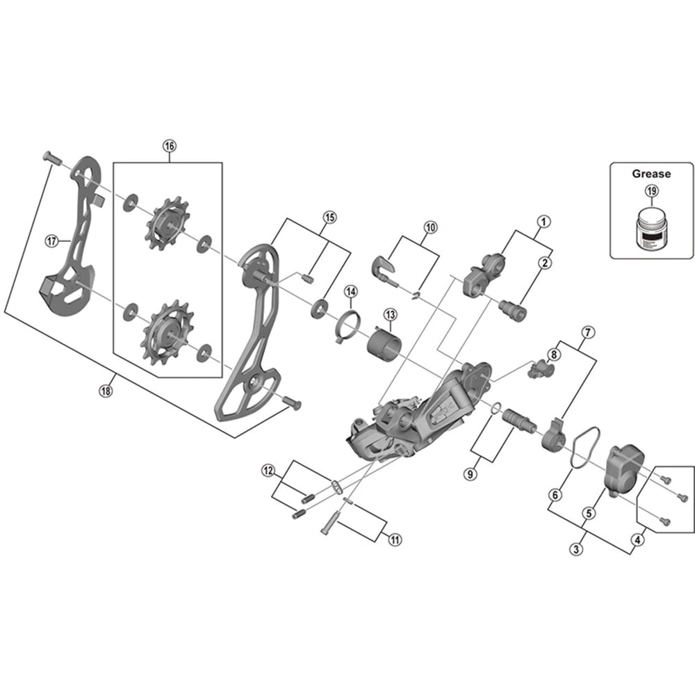 Shimano RD-RX815 outer plate assembly