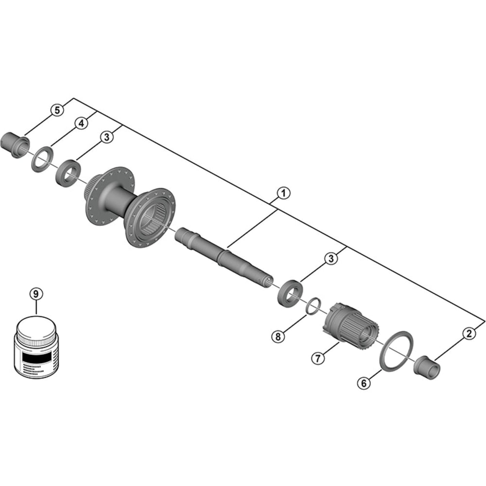 Shimano FH-MT410 left hand nut with dust cover
