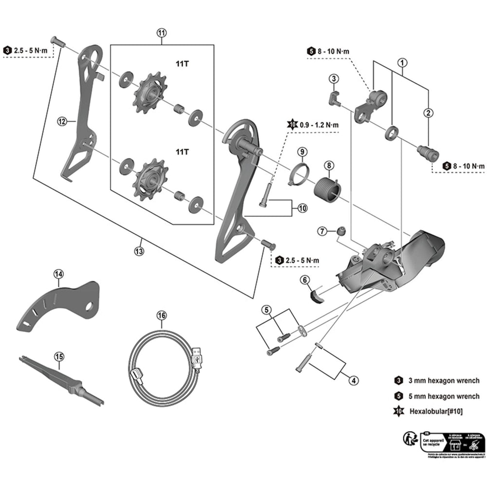 SPRE RDR7150 105 Pulley Set Black one size
