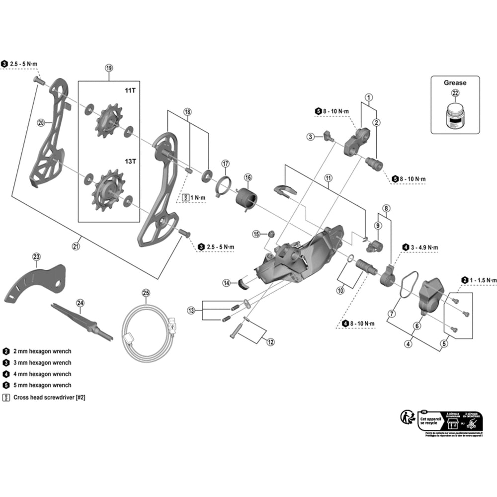 Shimano RD-R8150 bracket axle unit for normal type