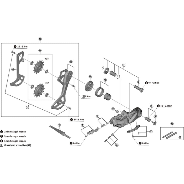 Shimano RD-M9250 mounting screw unit