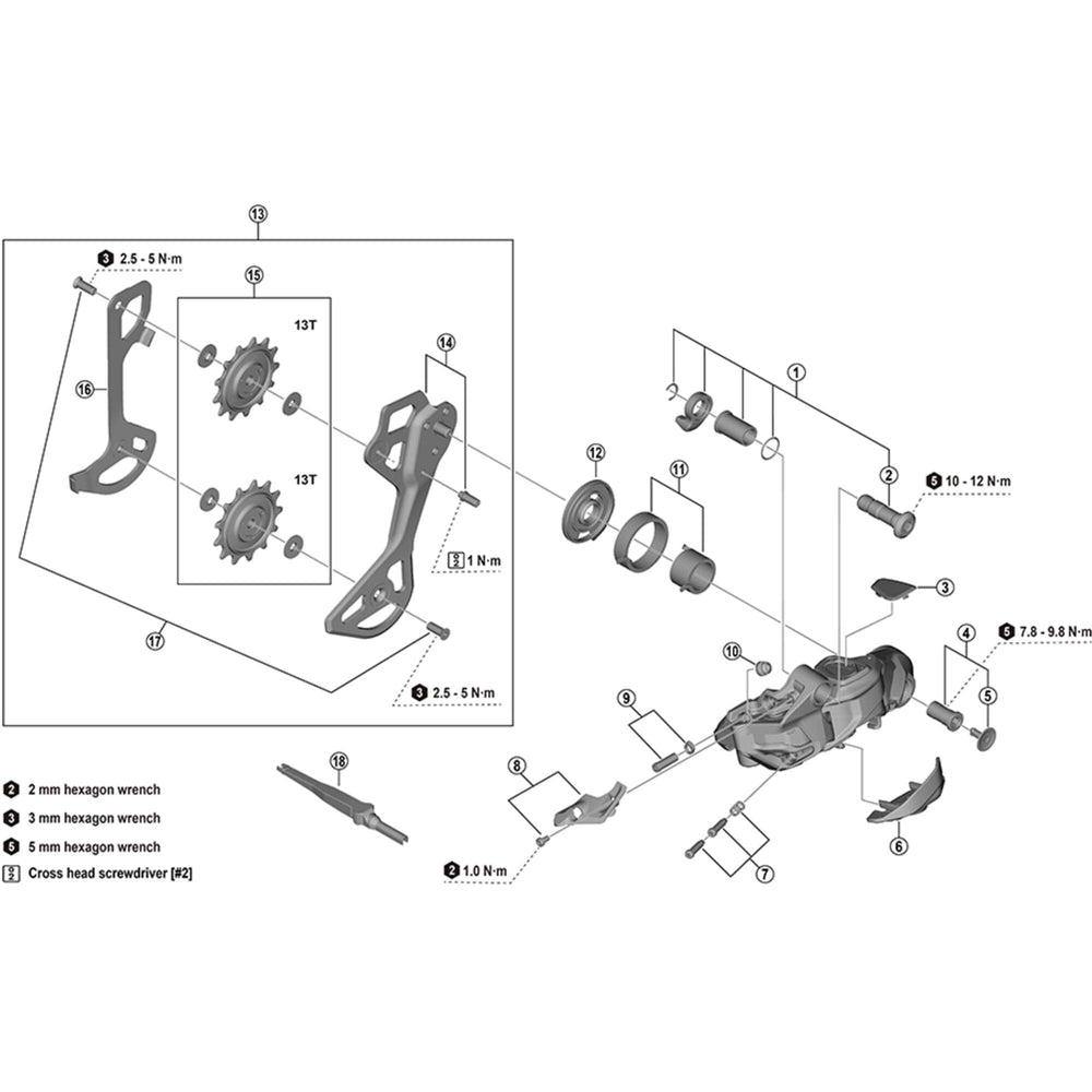 Shimano RD-M8250-GS plate assembly, GS