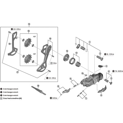 Shimano RD-M8250-GS plate assembly, GS