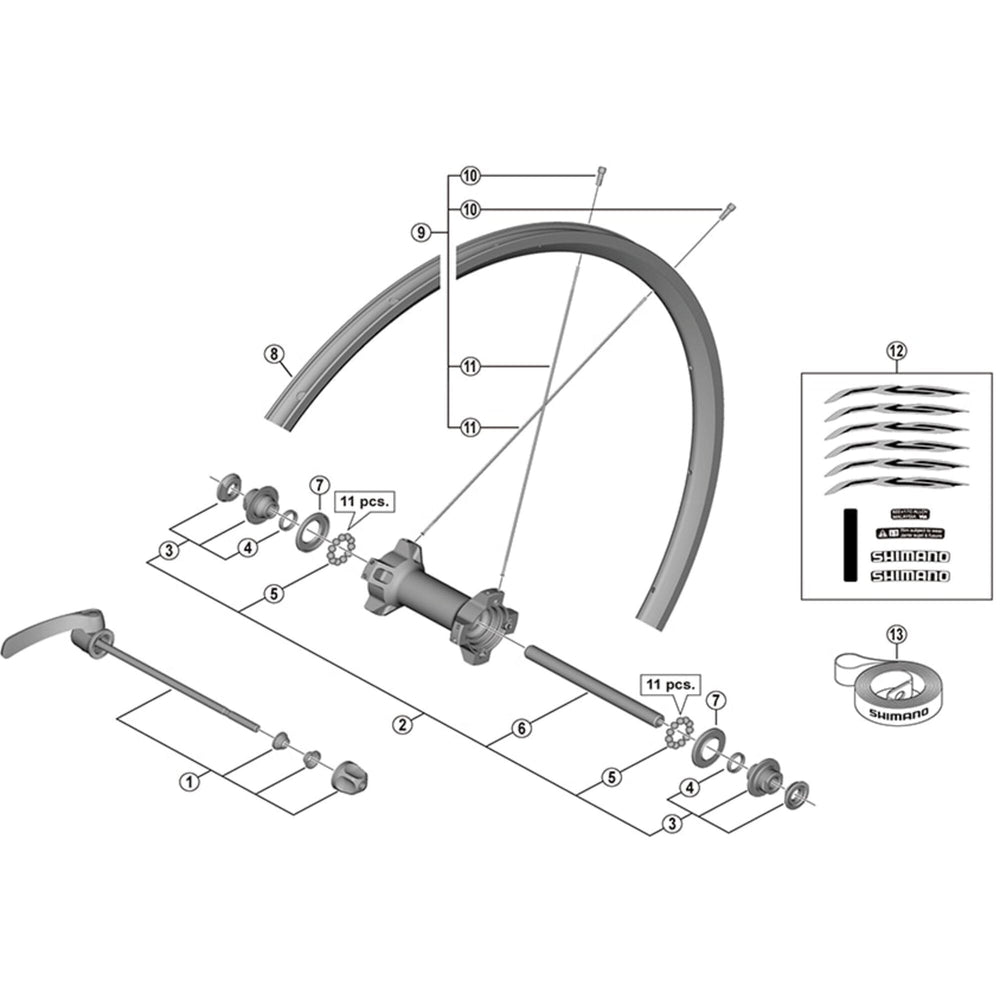 Shimano WH-RS21-CL-F lock nut unit