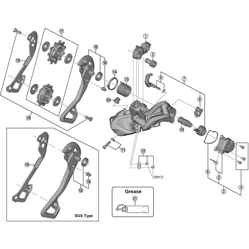 Shimano RD-M9050 inner plate SGS