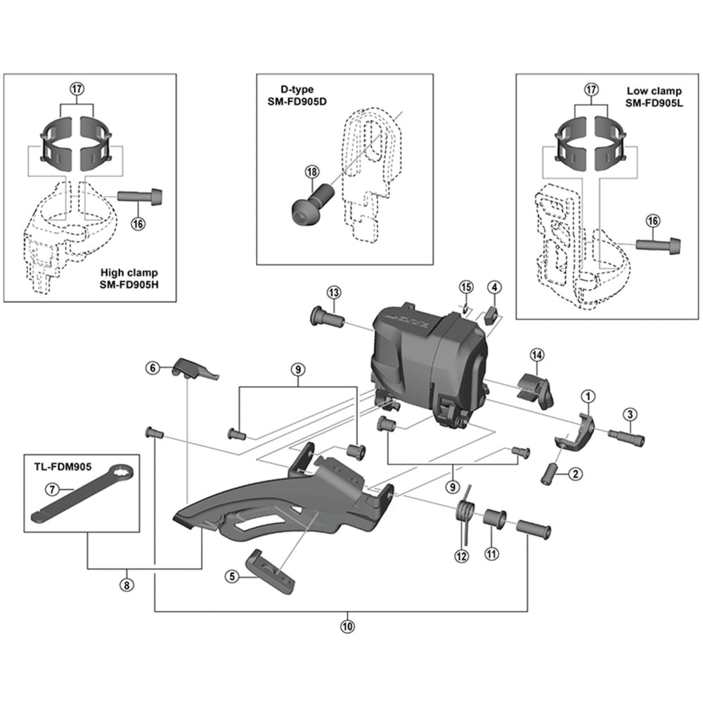 Shimano FD-M9070 Bracket fixing bolt