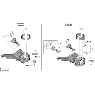 Shimano FD-M3000 Clamp band adapter, 31.8 mm