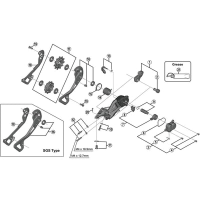 Shimano RD-M820 guide pulley bolt