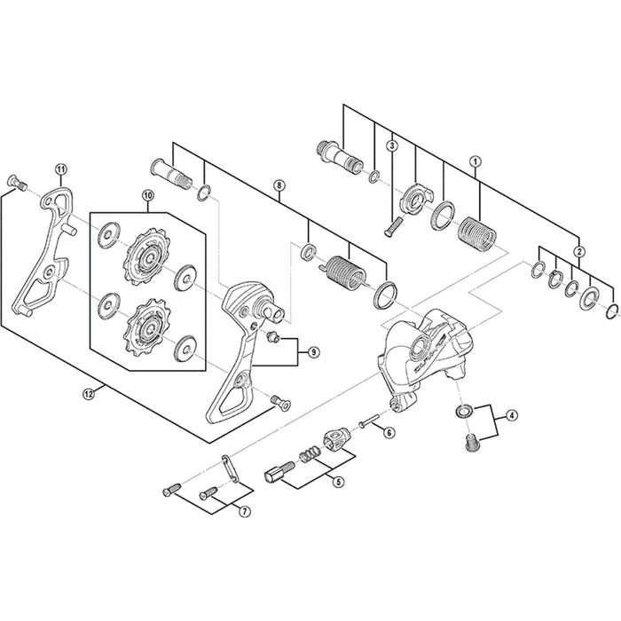 Shimano RD-9000 B-axle assembly