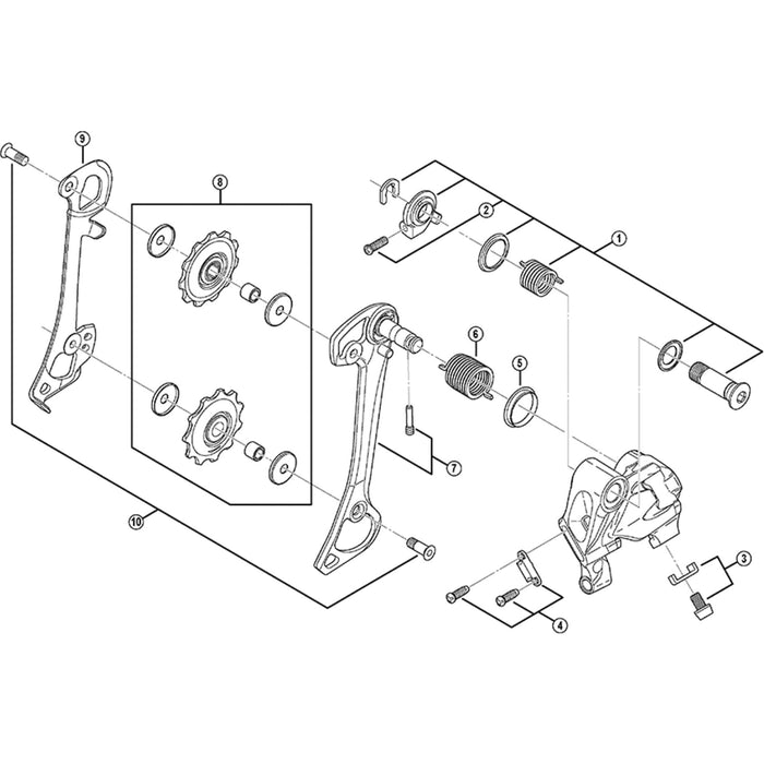 Shimano RD-T670 outer plate assembly