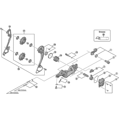 Shimano RD-M7000-10 bracket axle unit