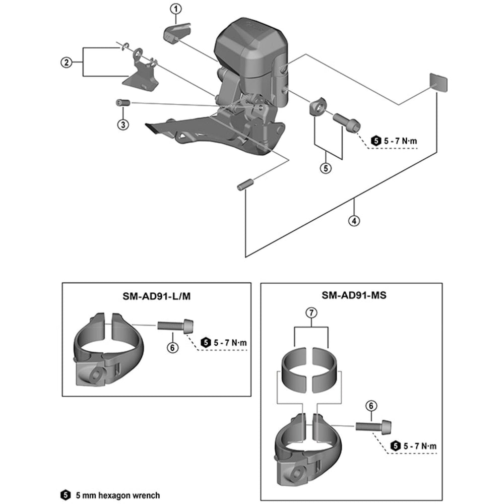 Shimano FD-R9150 support bolt and plate