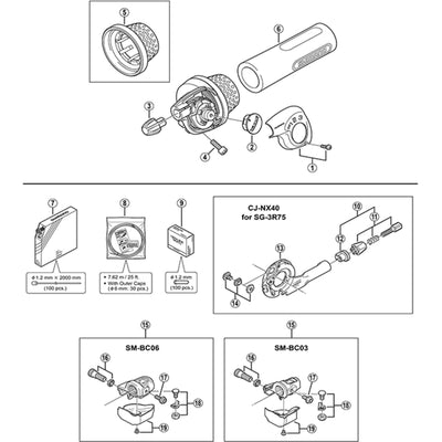 Shimano SL-3S35-E indicator cover and fixing screw